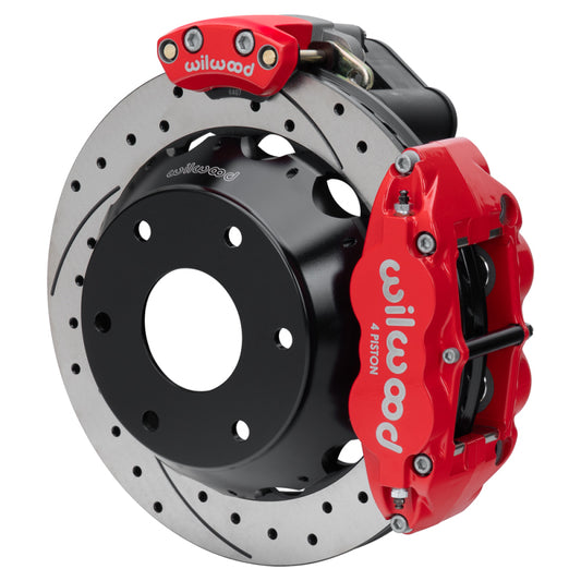 Wilwood kit rear EPB FNSL4R big ford new style 2.50 offset 12.88 rotor 6 lug SRP red