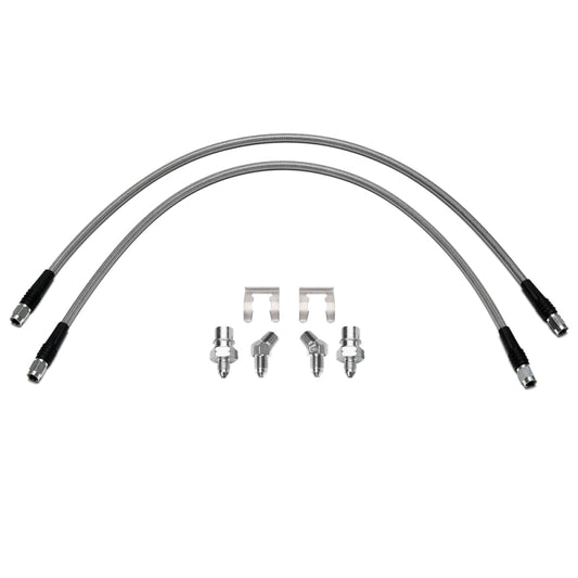 Wilwood flexline kit 25IN OAL M10X1.0 BF 45 deg 1/8-27 NPT