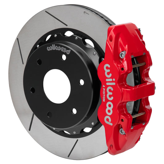 Wilwood kit rear DISC/DRUM AERO4 big ford new style 2.50 offset 14.00 rotor GT 6 lug red