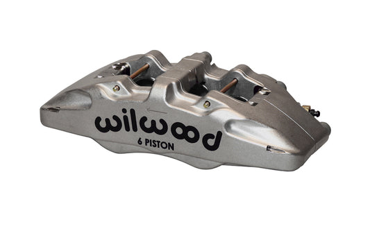 Wilwood Caliper-Forged Dynapro 6 5.25in Mount-Nickel-L/H 1.38/1.00/1.00in Pistons .81in Disc