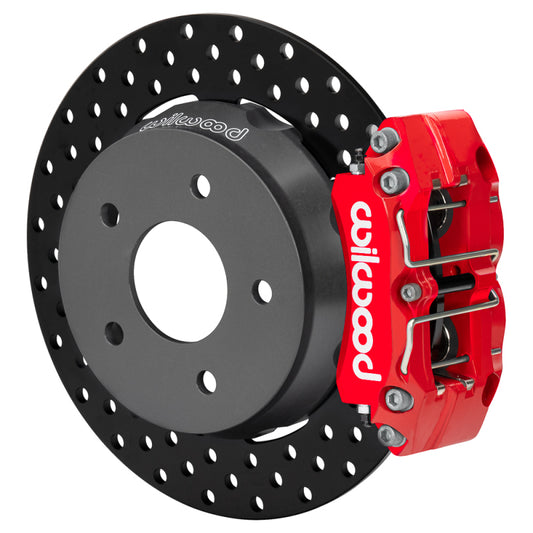Wilwood 22-24 Polaris RZR Turbo/ Pro R 5-Lug Rear Big Brake Kit - Slotted Rotors Red