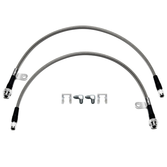 Wilwood 23in OAL Flexline M10x1.0 Hose to -3 w/ Bracket