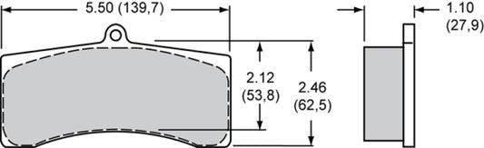 Wilwood pad 9728J ip polymatrix axle set