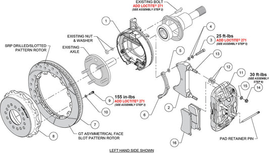 Wilwood kit rear DISC/DRUM XRS4R C10 1971-87/BLAZER 1971-82 5 lug 2.42 12.88 drill